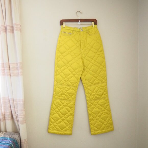 * Urban Outfitters Yellow Quilted Snow Angel Pants sz M - Picture 3 of 7